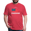 FREEDOM Fitted Cotton-Poly T-Shirt - heather red