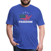 FREEDOM Fitted Cotton-Poly T-Shirt - heather royal