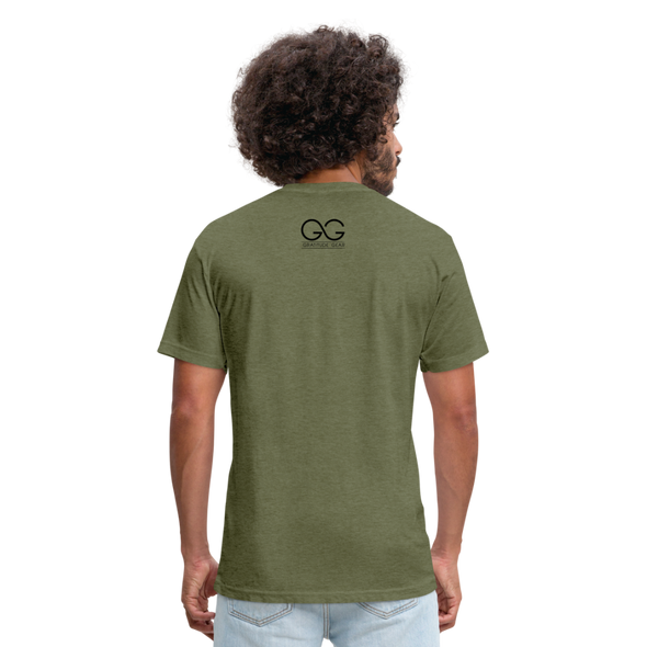 FREEDOM Fitted Cotton-Poly T-Shirt - heather military green