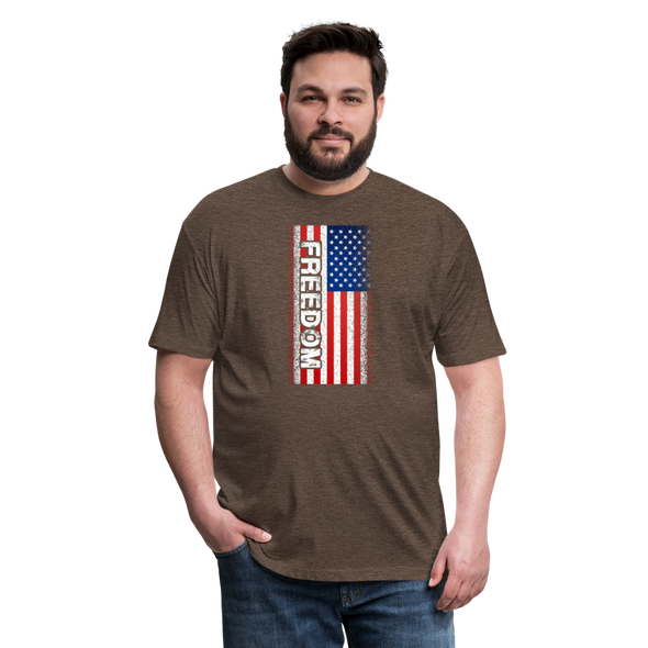 Freedom 2 Fitted Cotton-Poly T-Shirt - heather espresso