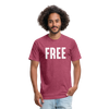 FREE Fitted Cotton/Poly T-Shirt - heather burgundy