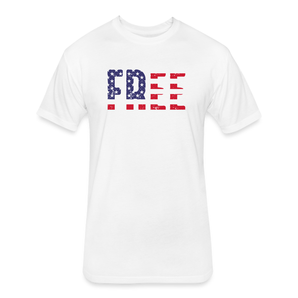 FREE American Fitted Cotton-Poly T-Shirt Unisex - white