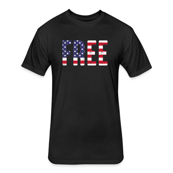 FREE American Fitted Cotton-Poly T-Shirt Unisex - black
