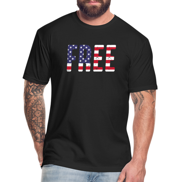 FREE American Fitted Cotton-Poly T-Shirt Unisex - black