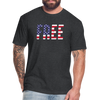 FREE American Fitted Cotton-Poly T-Shirt Unisex - heather black