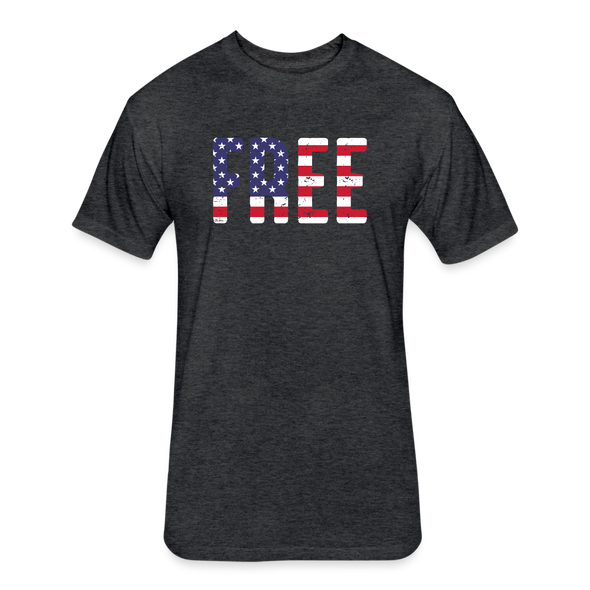FREE American Fitted Cotton-Poly T-Shirt Unisex - heather black