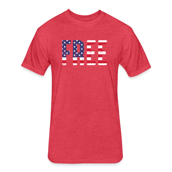 FREE American Fitted Cotton-Poly T-Shirt Unisex - heather red