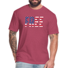 FREE American Fitted Cotton-Poly T-Shirt Unisex - heather burgundy