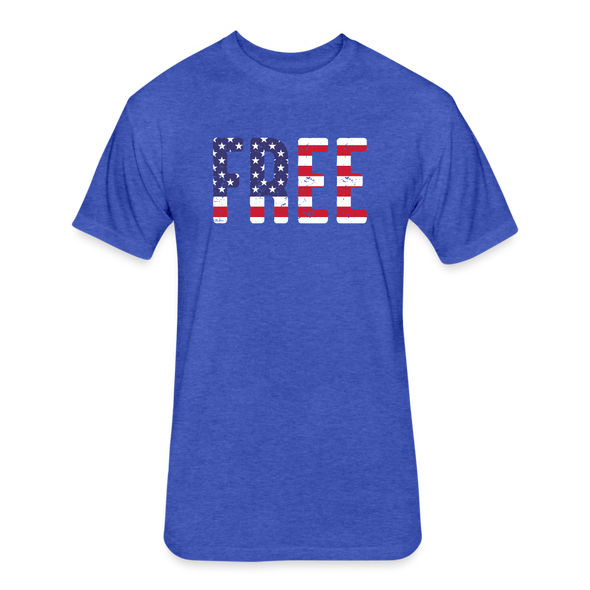 FREE American Fitted Cotton-Poly T-Shirt Unisex - heather royal