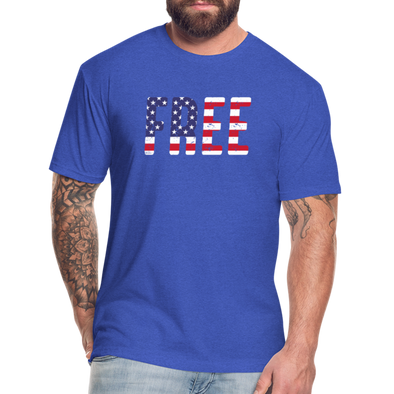 FREE American Fitted Cotton-Poly T-Shirt Unisex - heather royal