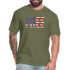 FREE American Fitted Cotton-Poly T-Shirt Unisex - heather military green