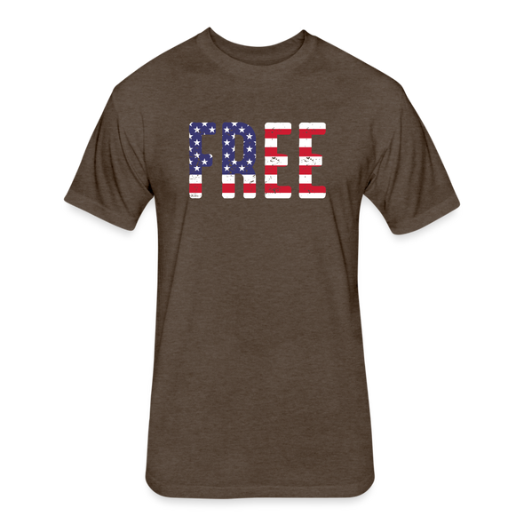 FREE American Fitted Cotton-Poly T-Shirt Unisex - heather espresso