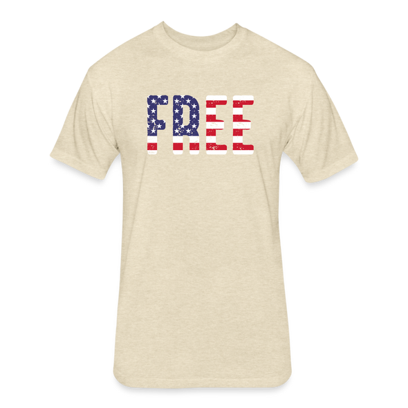 FREE American Fitted Cotton-Poly T-Shirt Unisex - heather cream